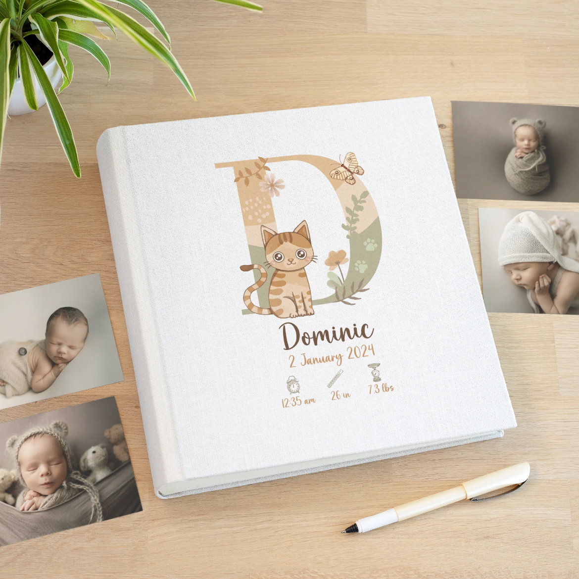 Picture of Linen Baby Traditional Photo Album #B20UV