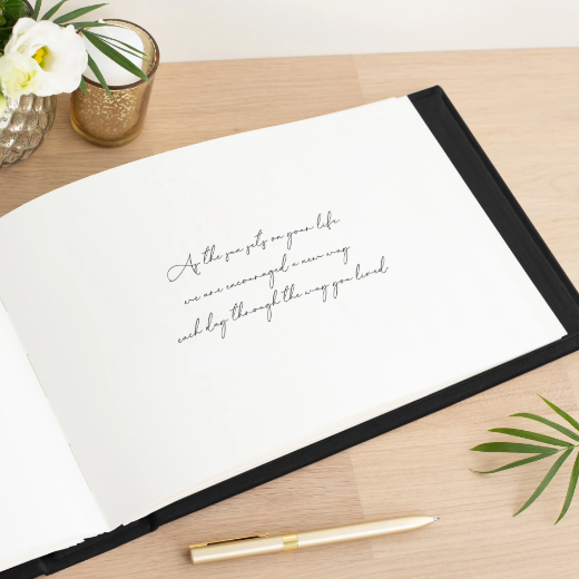 Picture of Velvet Memorial Condolence Book with Photo Window