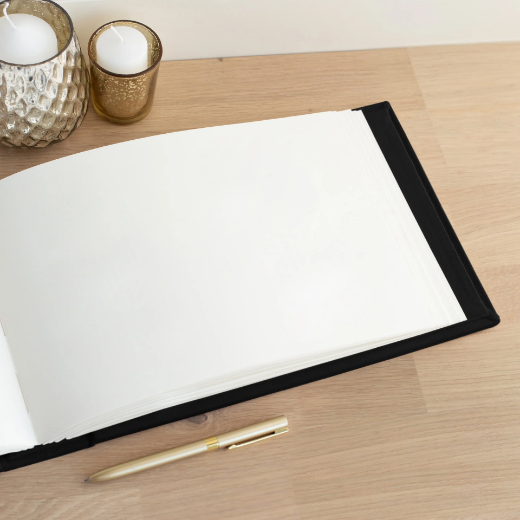 Picture of Velvet Memorial Condolence Book with Photo Window