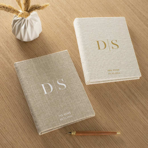 Picture of Set of 2 Linen Vow Books