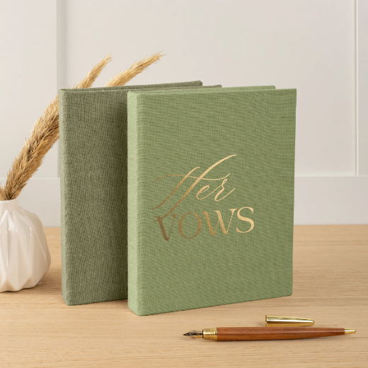 Picture of Set of 2 Linen Vow Books