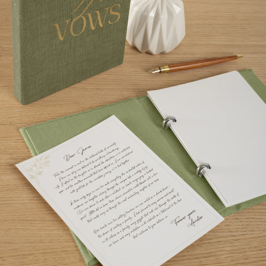 Picture of Set of 2 Linen Vow Books
