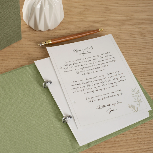Picture of Set of 2 Linen Vow Books