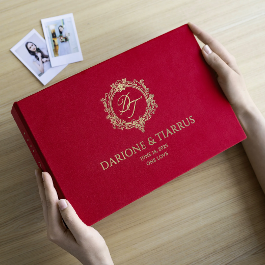 Picture of Velvet Wedding Guest Book