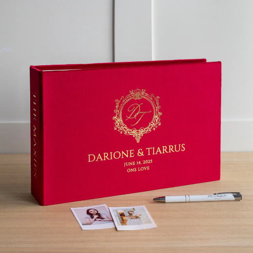 Picture of Velvet Wedding Guest Book