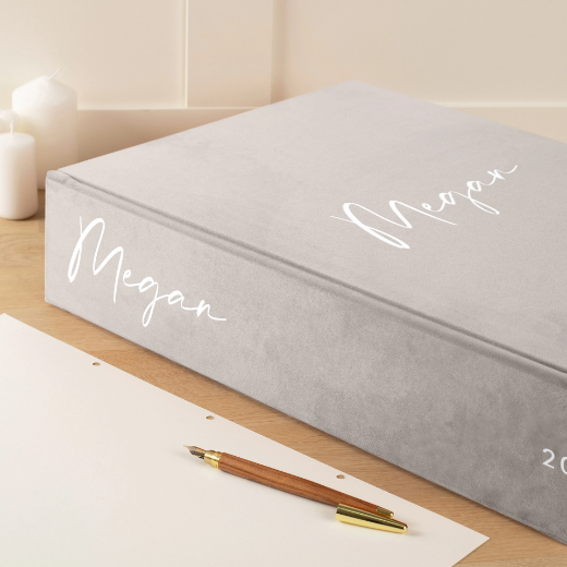 Picture of Velvet Ring Binder Box, #M62