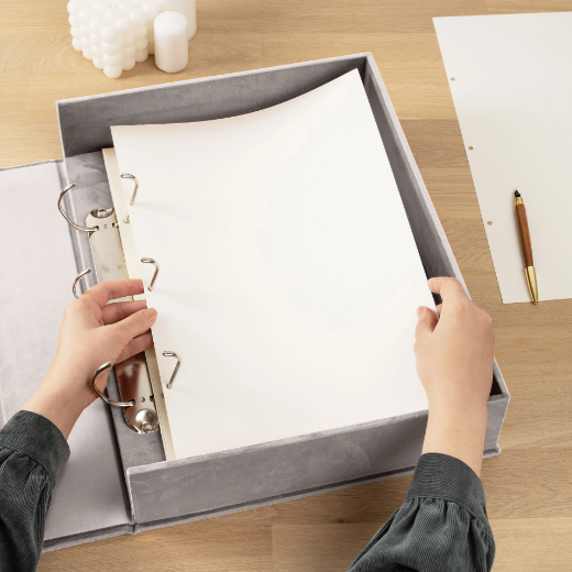 Picture of Velvet Ring Binder Box, #M62