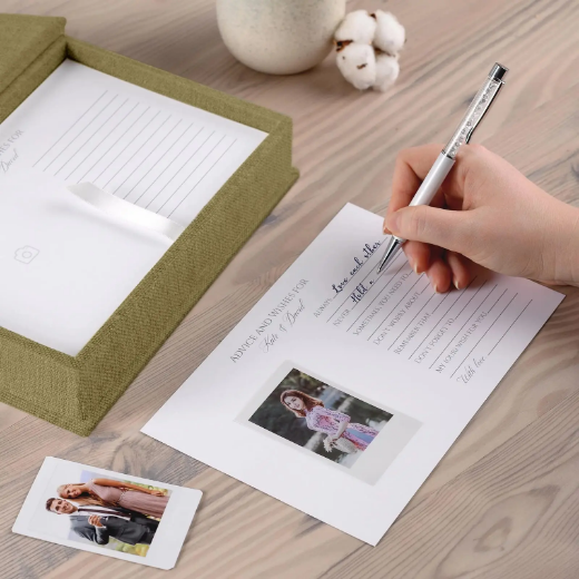 Picture of Linen Box + Wedding Advice Cards, Design W179