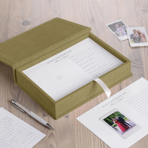 Picture of Linen Box + Wedding Advice Cards, Design W179