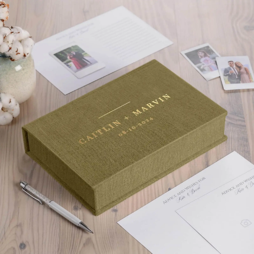 Picture of Linen Box + Wedding Advice Cards, Design W179