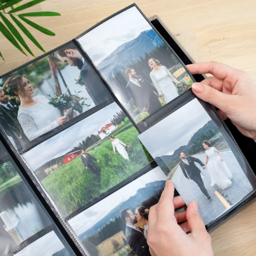Picture of Leather Slip In Photo Album with Photo Window for 100-1000 4x6 Photos