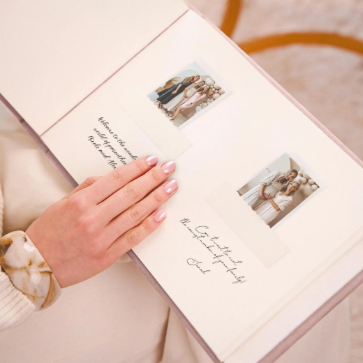 Picture of Velvet Baby Shower Book, Design B245