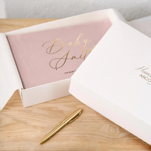 Picture of Velvet Baby Shower Book, Design B245