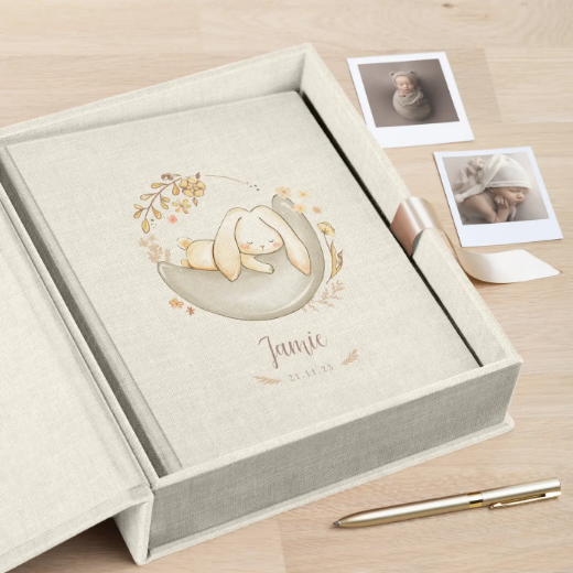 Picture of Linen Baby Photo Book, Limited Bunny Edition