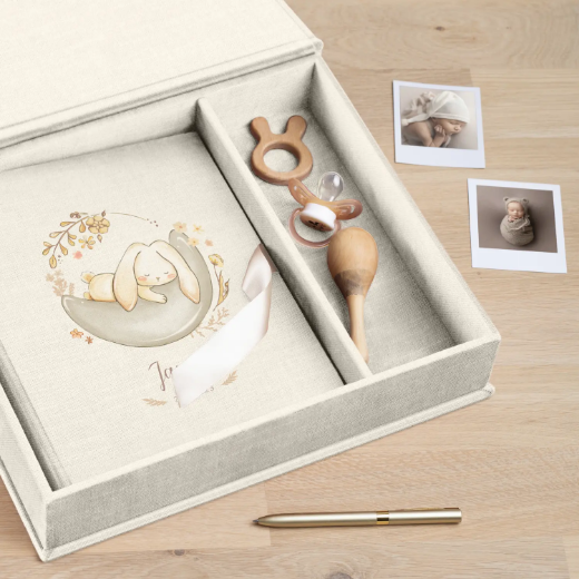 Picture of Linen Baby Photo Book, Limited Bunny Edition