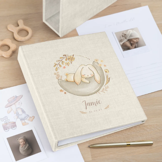 Picture of Linen Baby Photo Book, Limited Bunny Edition