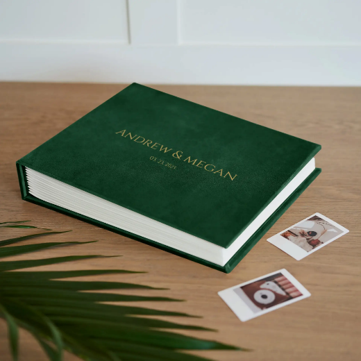 Picture of Velvet Wedding Guest Book