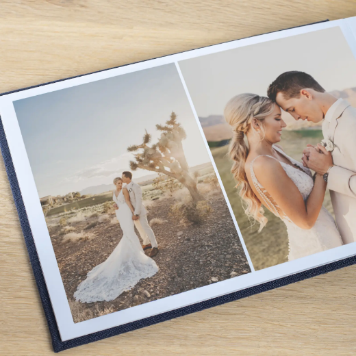 Picture of Linen Lay Flat Photo Album, Embossed Cover