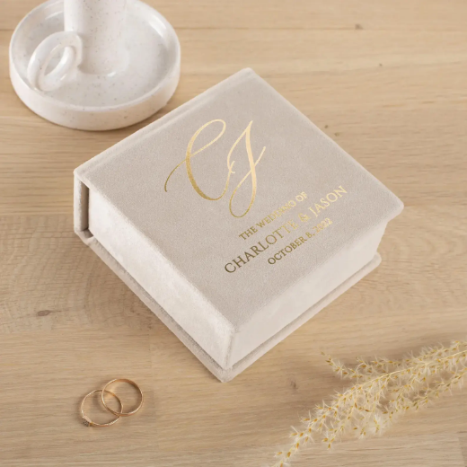 Picture of Velvet Ring Box with Slot Cushion