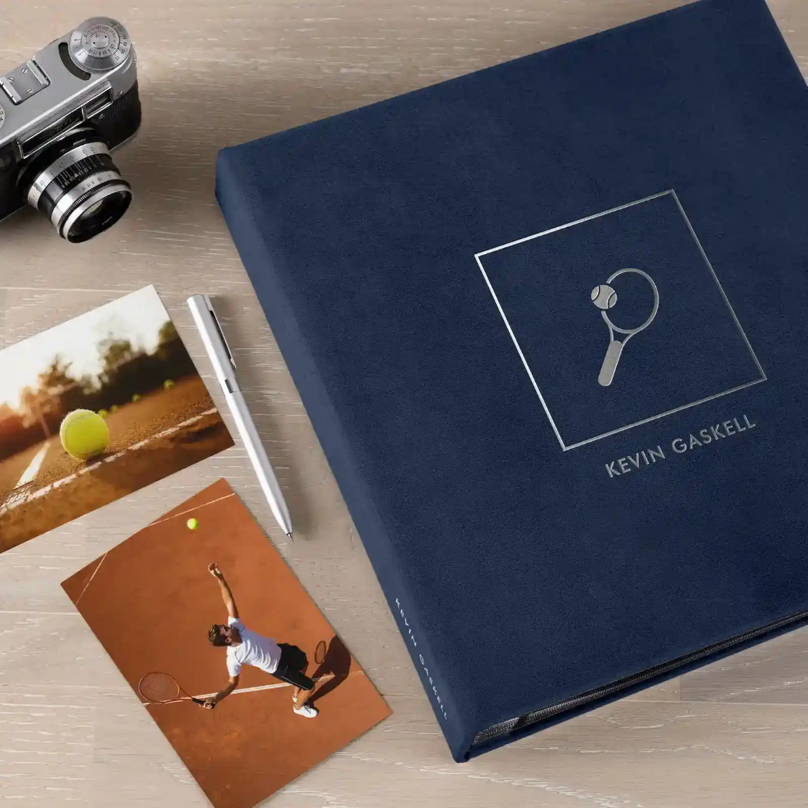 Picture of Velvet Slip In Photo Album for 100-1000 4x6 Photos, Tennis Lover Book