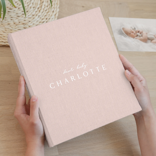 Picture of Linen Baby Slip In Photo Album for 40-400 4x6 Photos