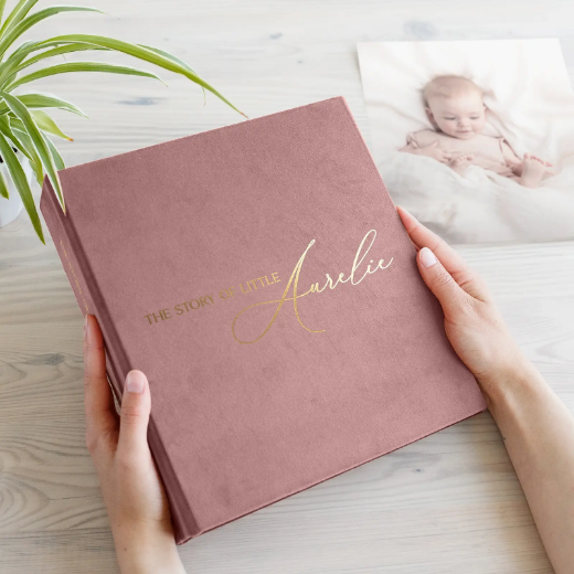 Picture of Velvet Baby Slip In Photo Album for 8x10 Photos