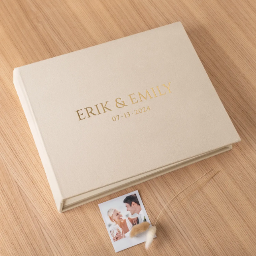 Picture of Velvet Wedding Guest Book