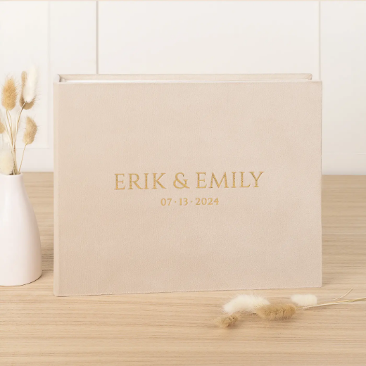 Picture of Velvet Wedding Guest Book