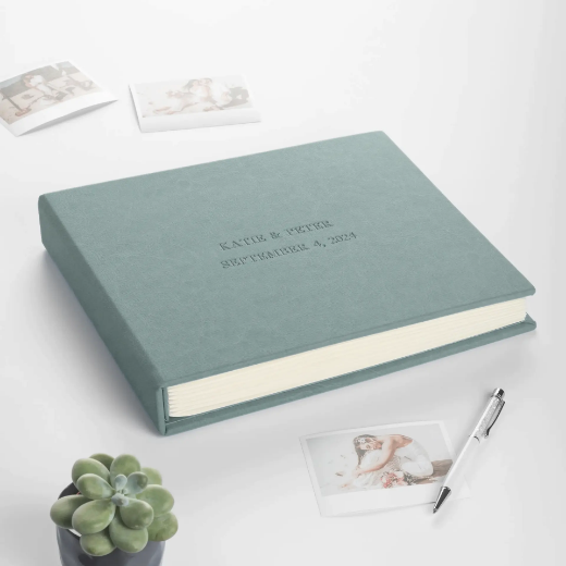 Picture of Eco Leather Wedding Guest Book