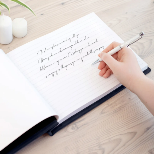 Picture of Leather Memorial Condolence Book, Photo Window GBL
