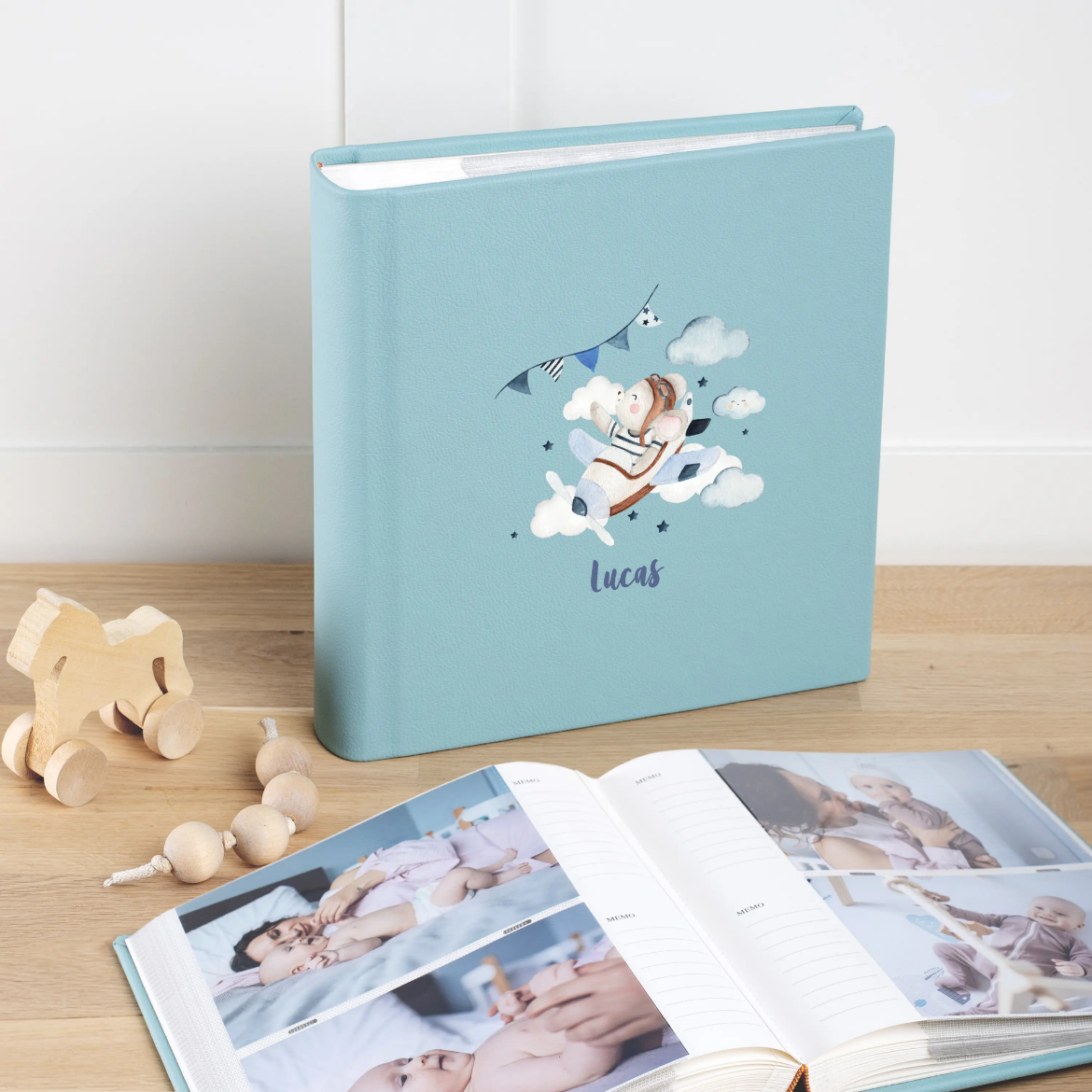 Picture of Eco Leather Baby Slip In Photo Album for 200 4x6 or 5x7  Photos