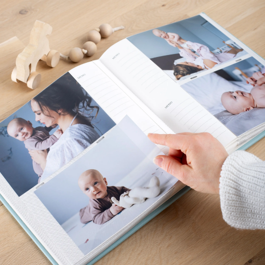 Picture of Eco Leather Baby Slip In Photo Album for 200 4x6 or 5x7  Photos