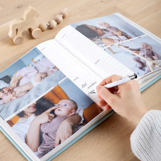 Picture of Eco Leather Baby Slip In Photo Album for 200 4x6 or 5x7  Photos