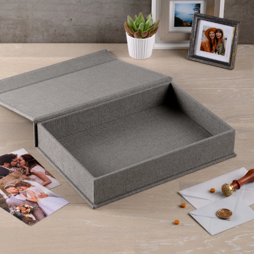 Picture of Linen Keepsake Box Magnet Closure