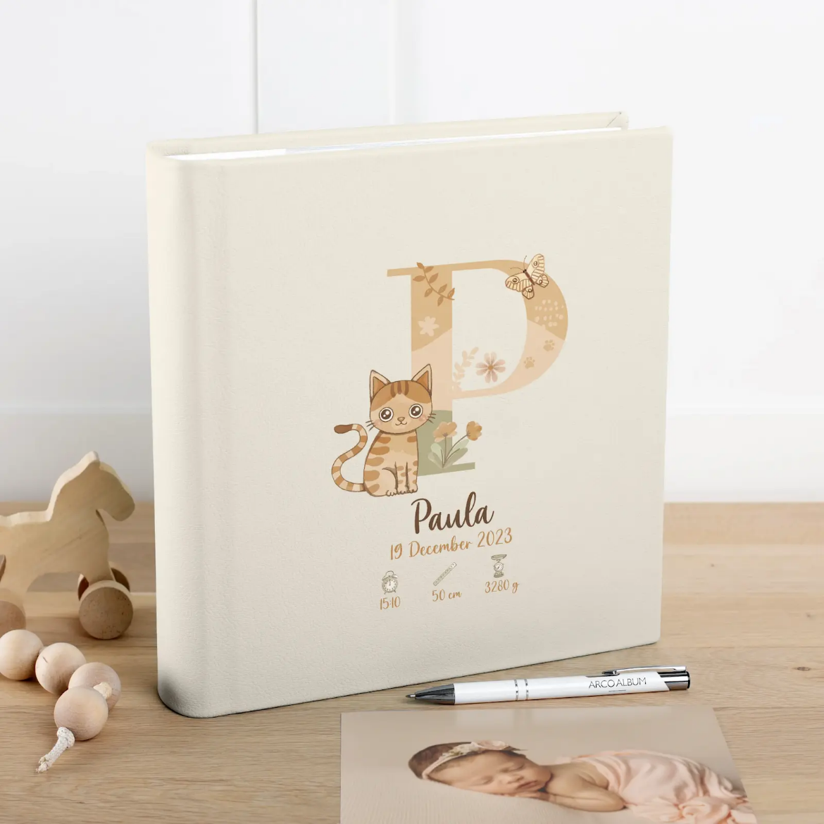 Picture of Eco Leather Baby Slip In Photo Album for 200 4x6 or 5x7 Photos