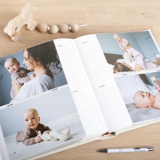 Picture of Eco Leather Baby Slip In Photo Album for 200 4x6 or 5x7 Photos