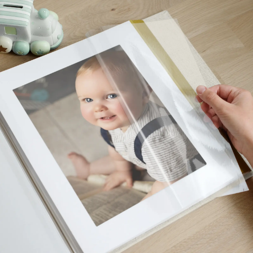 Picture of Linen Baby Self Adhesive Photo Album