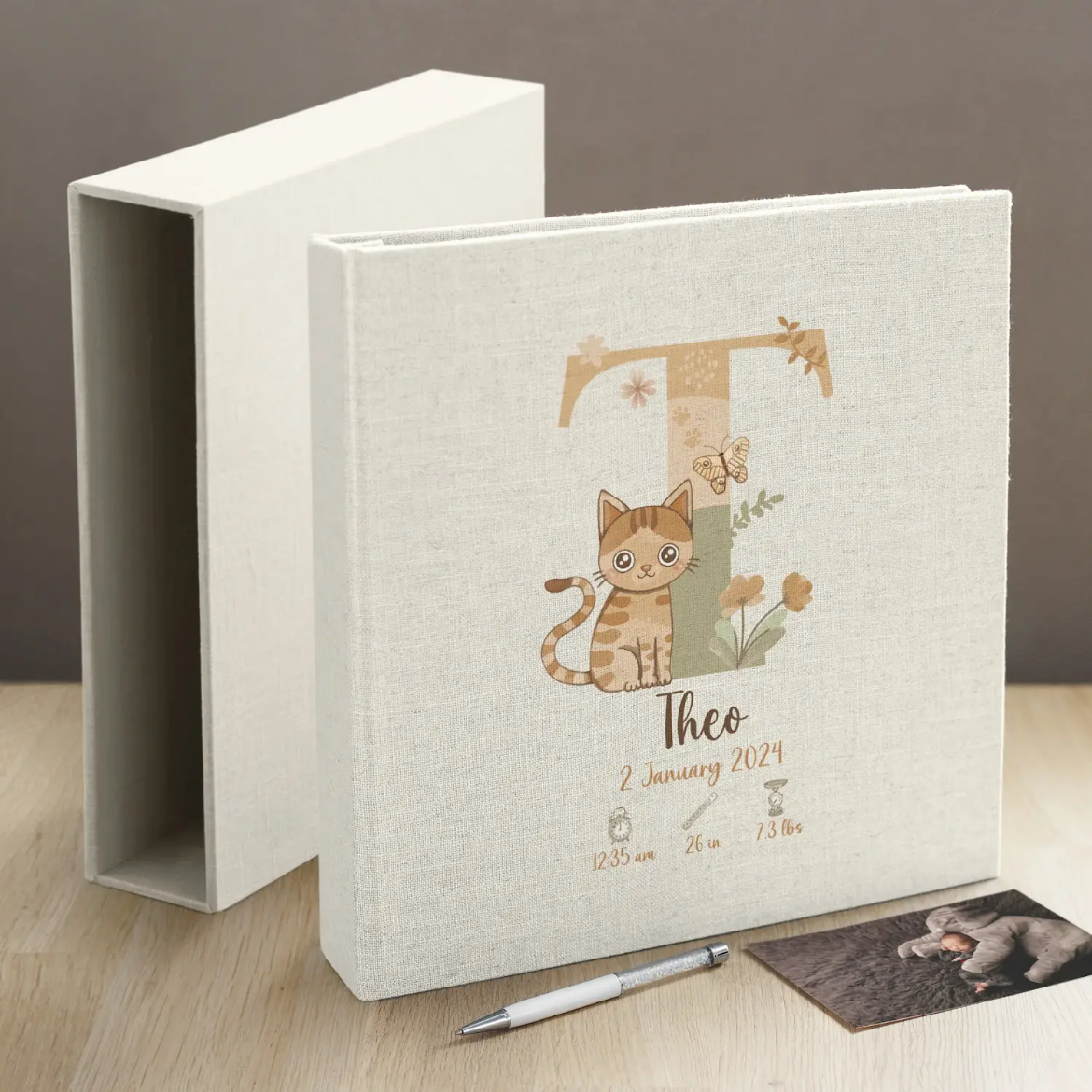 Picture of Linen Baby Self Adhesive Photo Album