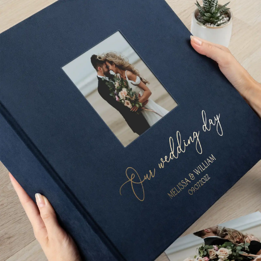 Picture of Velvet Slip In Photo Album with Photo Window for 120-1200 4x6 Photos, Design W115