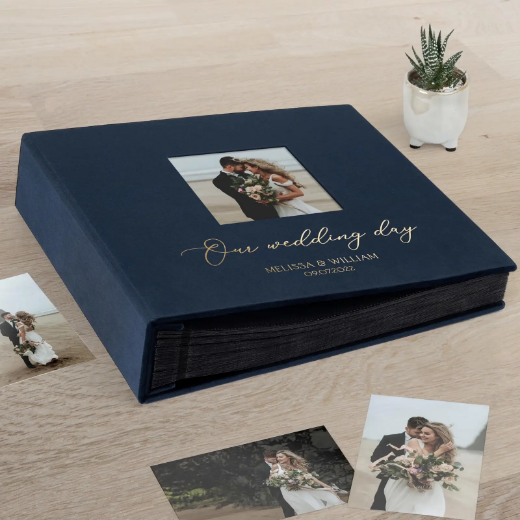 Picture of Velvet Slip In Photo Album with Photo Window for 120-1200 4x6 Photos, Design W115