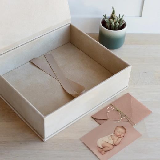 Picture of Eco Leather Baby Keepsake Box, Photo Window