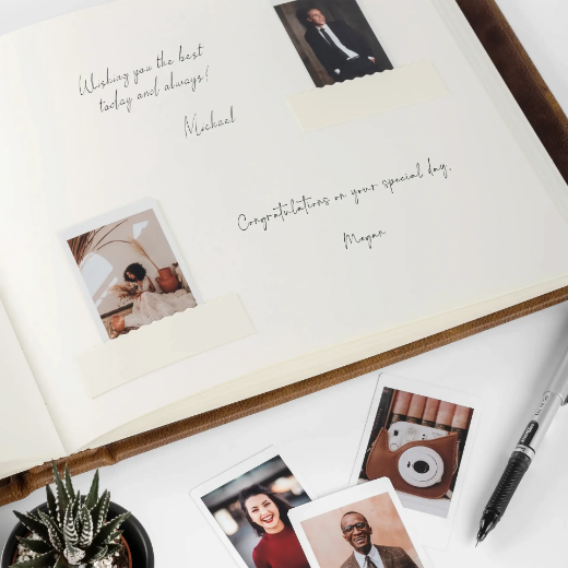 Picture of Leather Wedding Guest Book