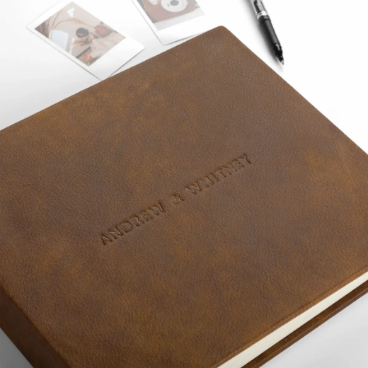 Picture of Leather Wedding Guest Book