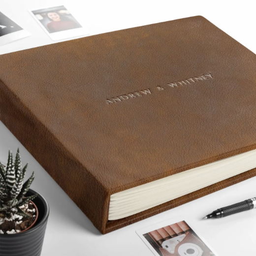 Picture of Leather Wedding Guest Book