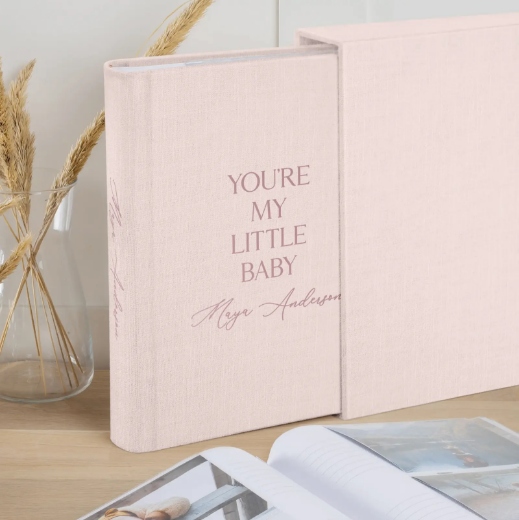 Picture of Linen Baby Slip In Photo Album for 300 4x6 Photos