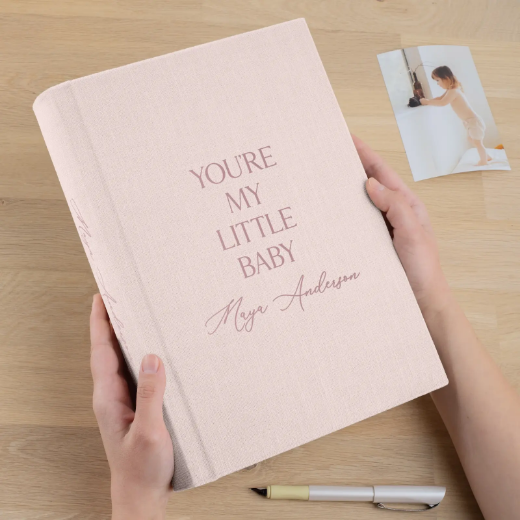 Picture of Linen Baby Slip In Photo Album for 300 4x6 Photos