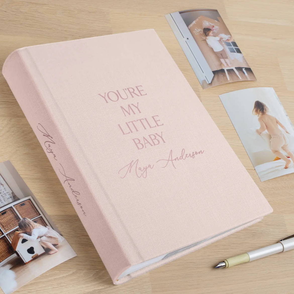 Picture of Linen Baby Slip In Photo Album for 300 4x6 Photos