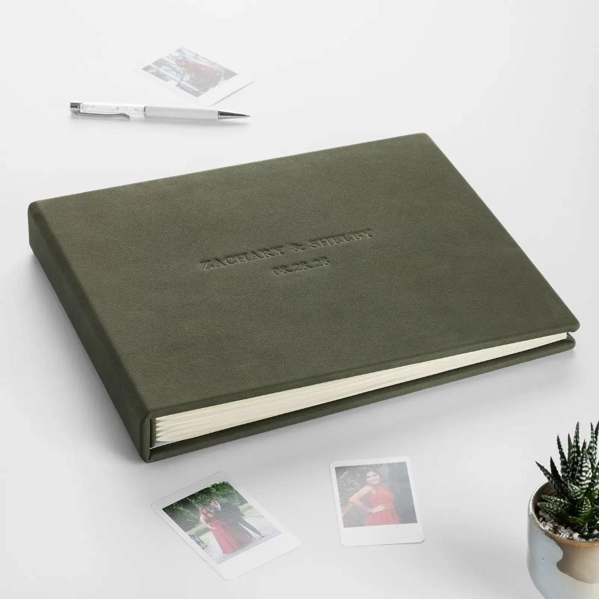 Picture of Leather Wedding Guest Book