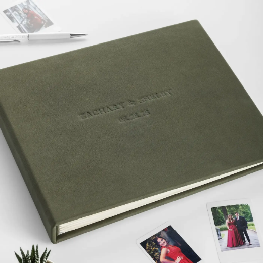 Picture of Leather Wedding Guest Book