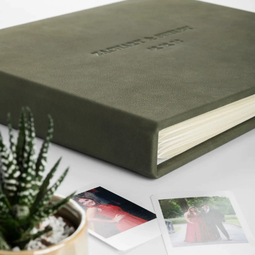 Picture of Leather Wedding Guest Book